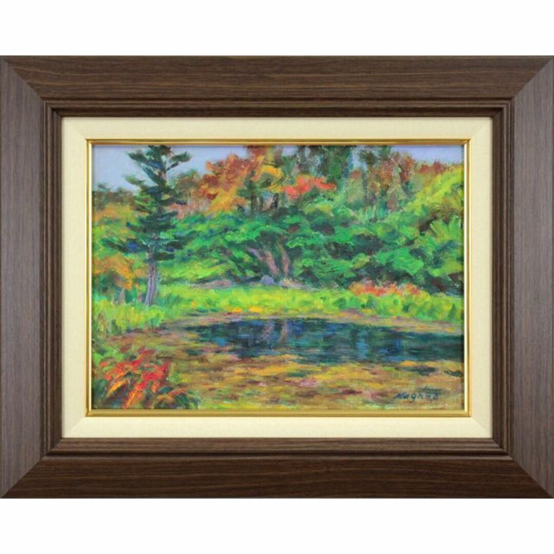 風景画 東山魁夷 聖夜 M10 額付き 手描き 肉筆 【公式通販】