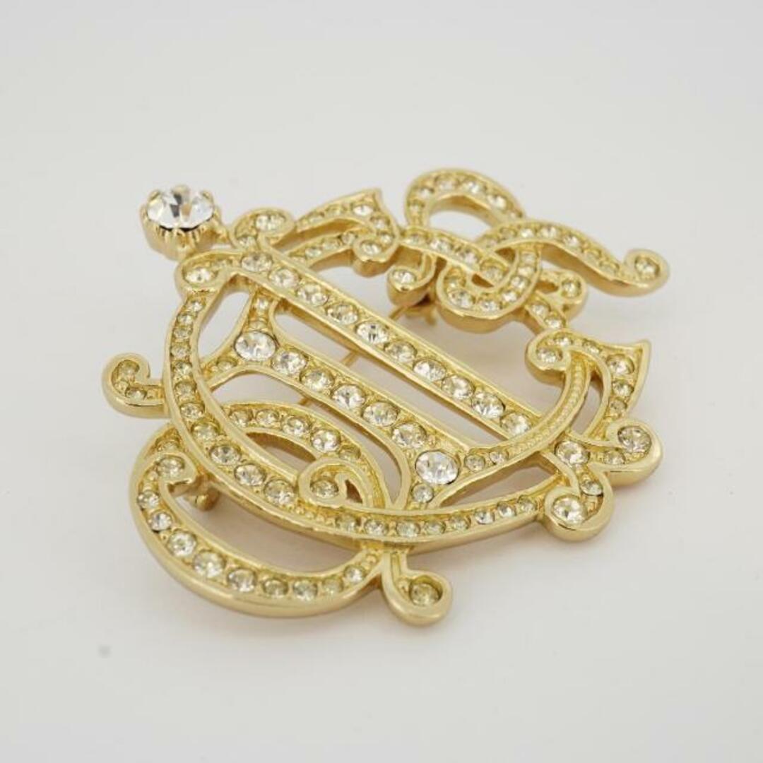 Christian Dior ラインストーン エンブレムブローチ エンブレムロゴ