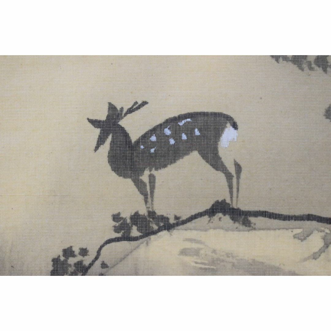 春酔/深山幽谷図/鹿図/山水渓谷/掛軸☆宝船☆Y-713 JM 本物 春酔/深山