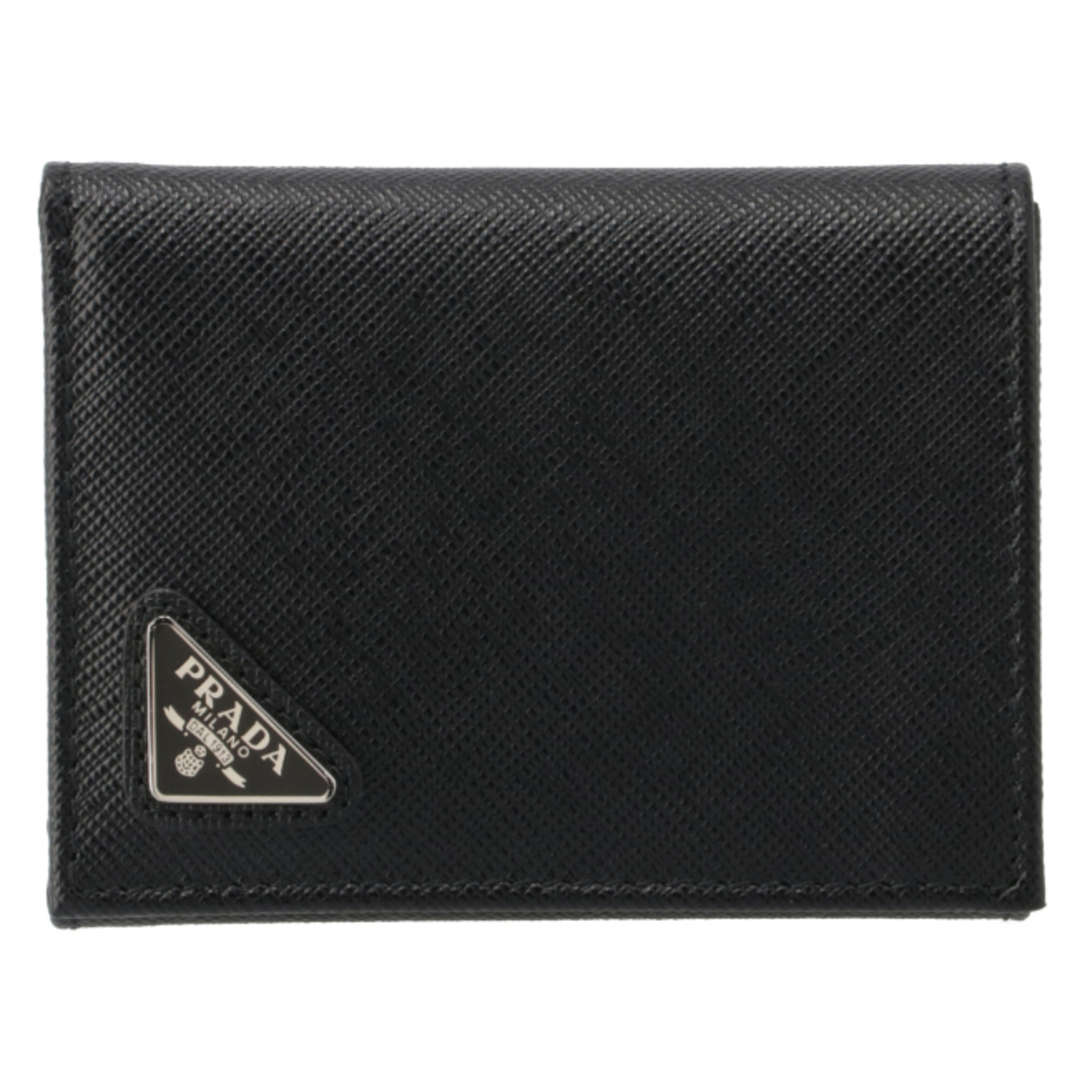 プラダ三つ折り財布 PRADA折財布ブラック