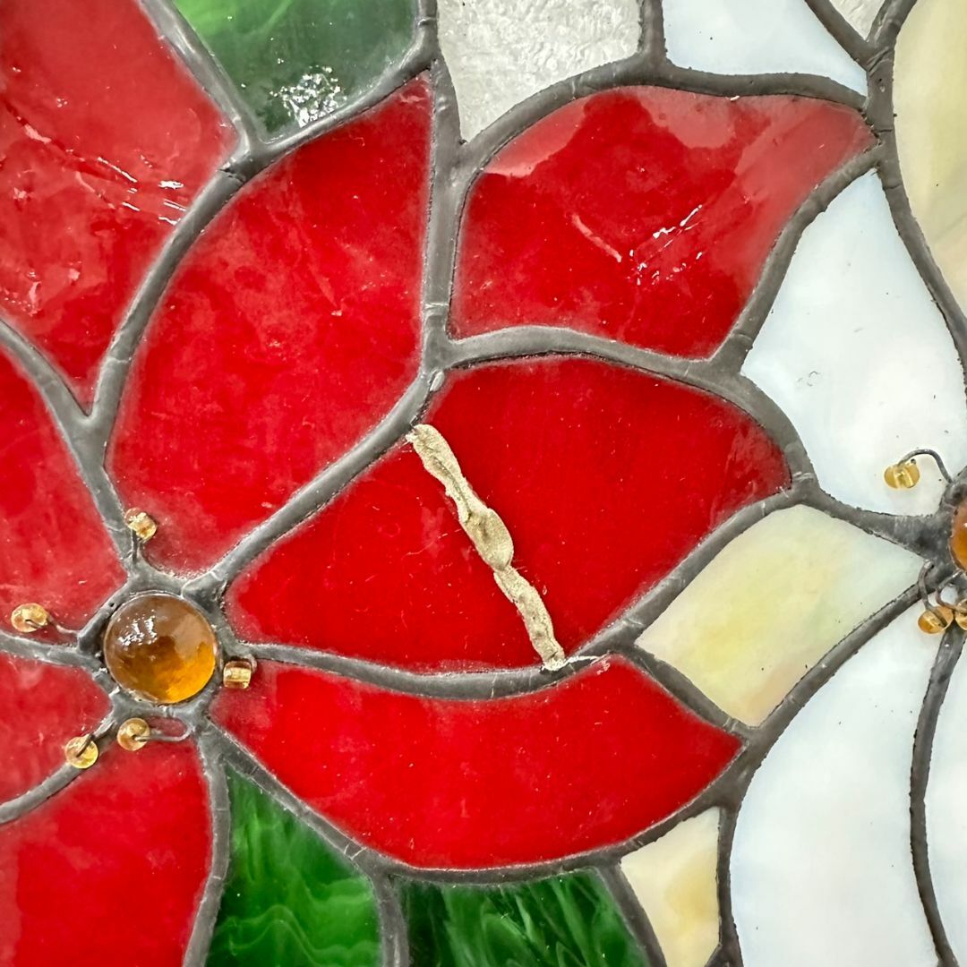 西洋アンティーク特大 ステンドグラス 直径41cm アートパネル ⑫の通販