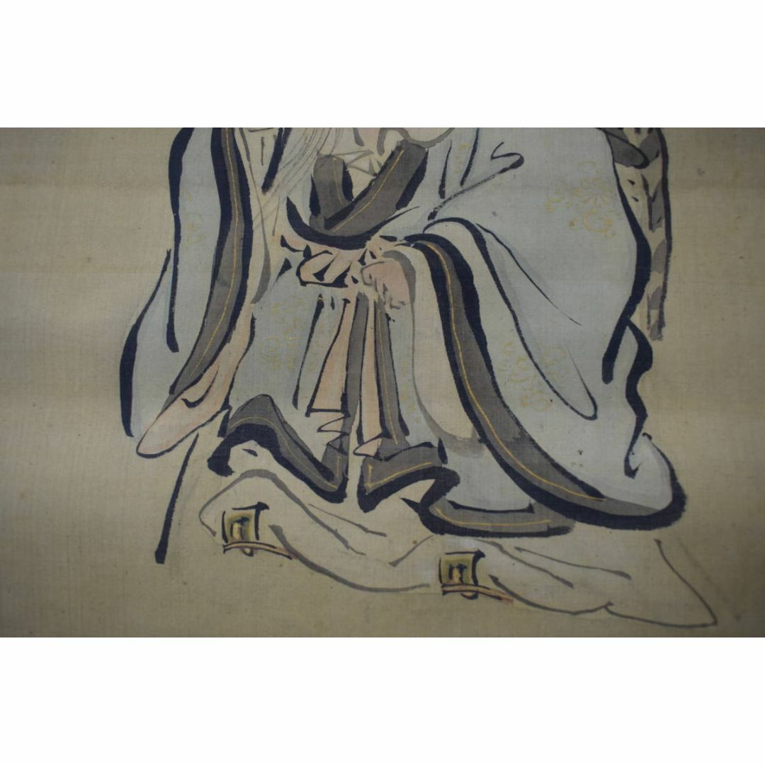 真作/狩野探幽/寿老人図/布袋屋掛軸HH-637 真作】//狩野探幽/寿老人図