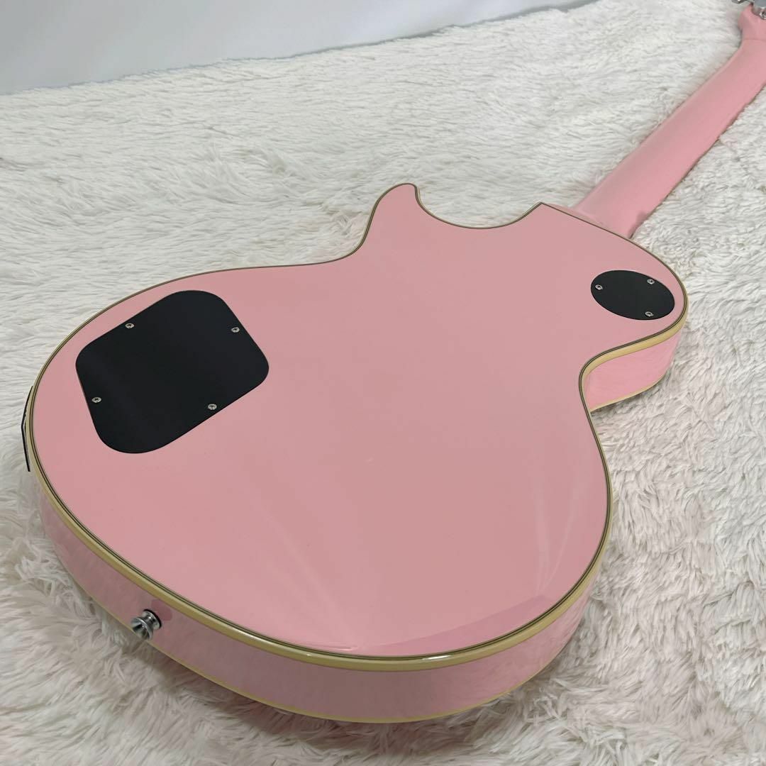 burny レスポールカスタムタイプ ピンクカラー 美品訳アリ バーニーの