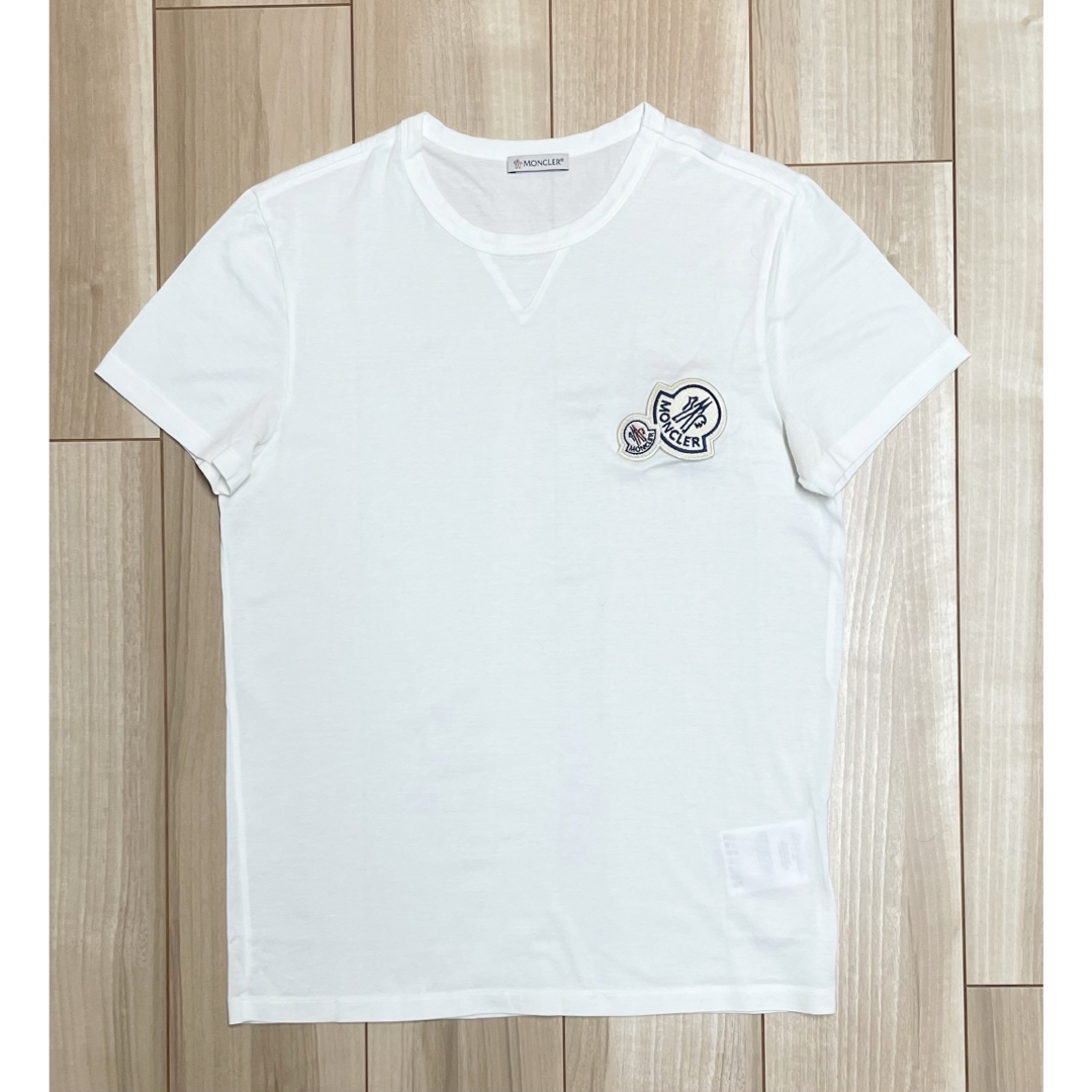 MONCLER - ［新品同様］モンクレール Tシャツ ダブルワッペン ホワイト