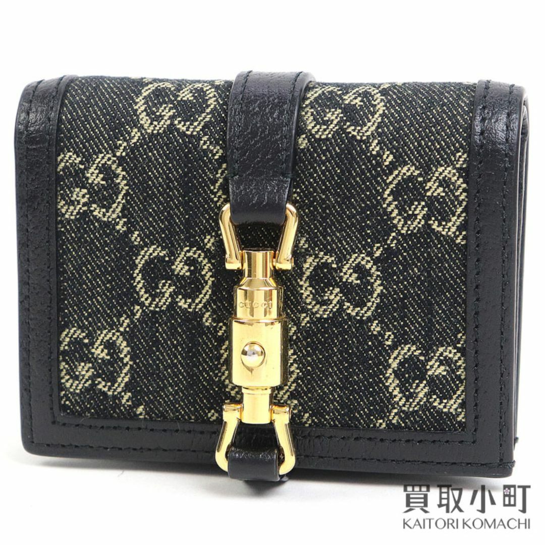 GUCCI グッチ GGデニムジャッキー 1961 ミニウォレット 二つ折り財布
