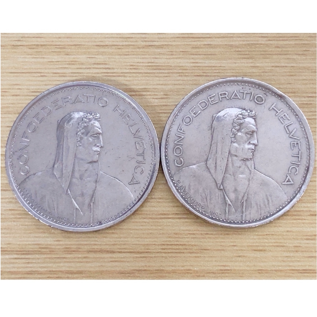 スイスフラン 50フラン 20フラン 硬貨セット スイスフラン 50フラン 20