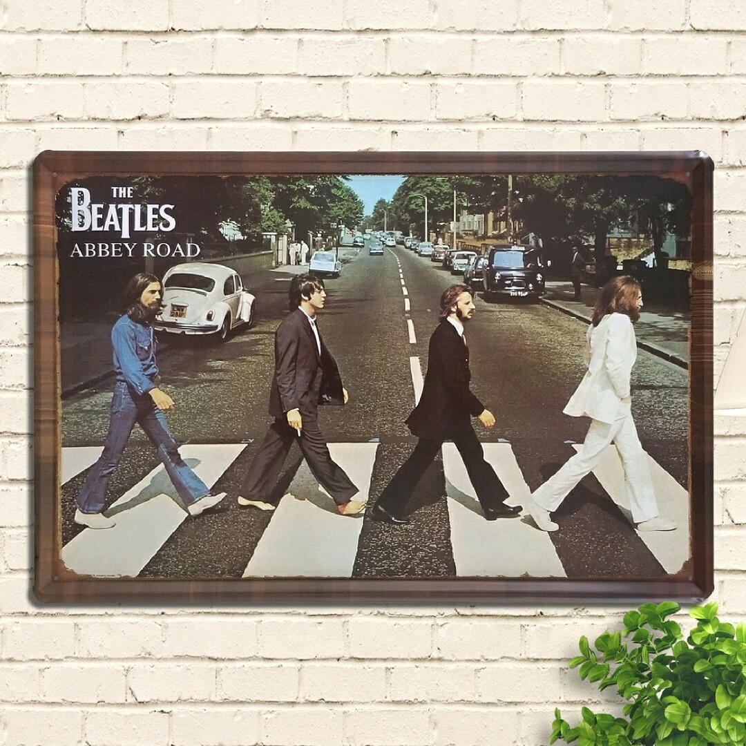 デザイン看板】ビートルズ アビーロード☆ポスター横断歩道 グッズ 絵