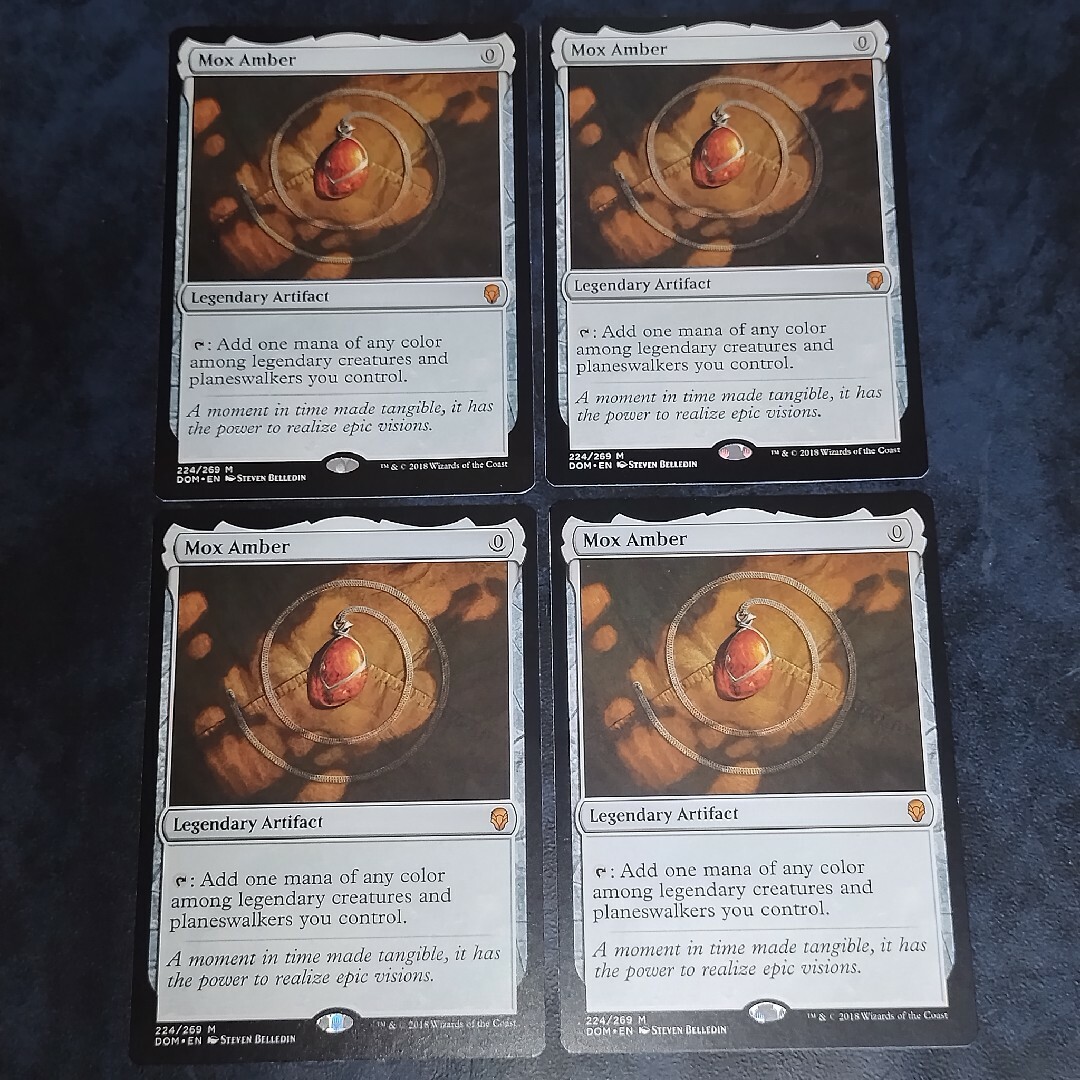 モックス・アンバー 4枚セット 日本語