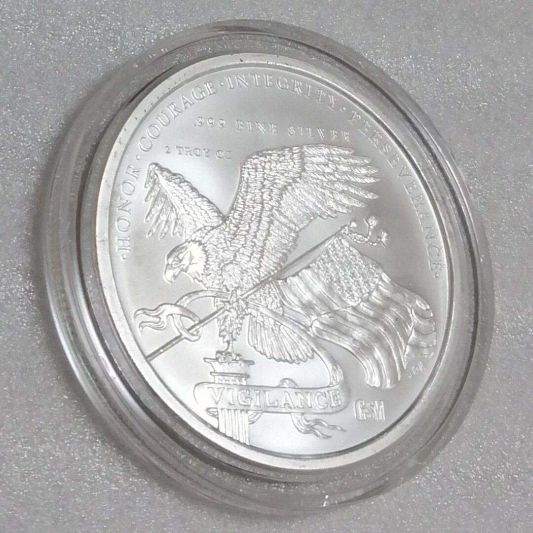 最高鑑定70トランプ大統領 大型1オンス プルーフ銀貨 ギニア 2017年