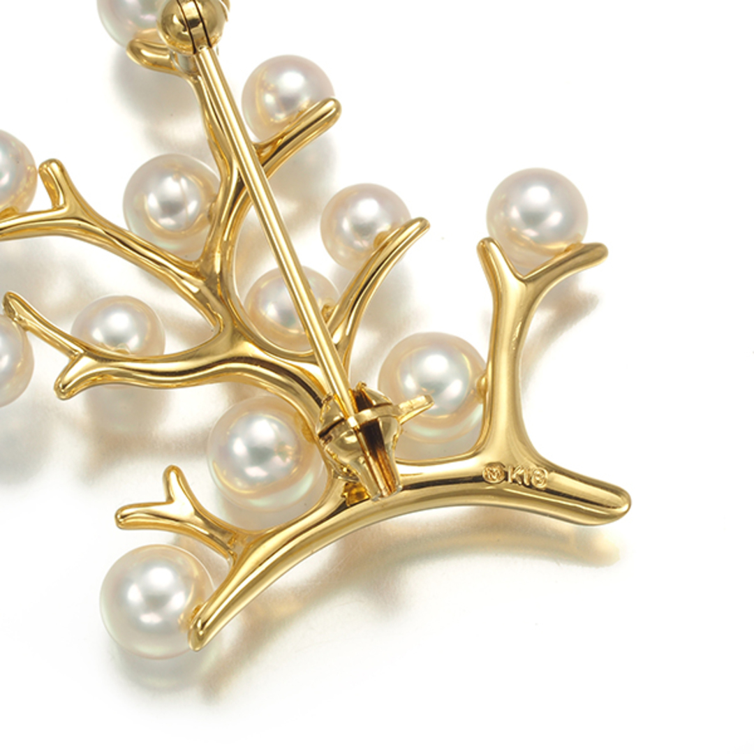 新品同様】ミキモト 幸福の木アコヤ本真珠パールブローチコサージュ