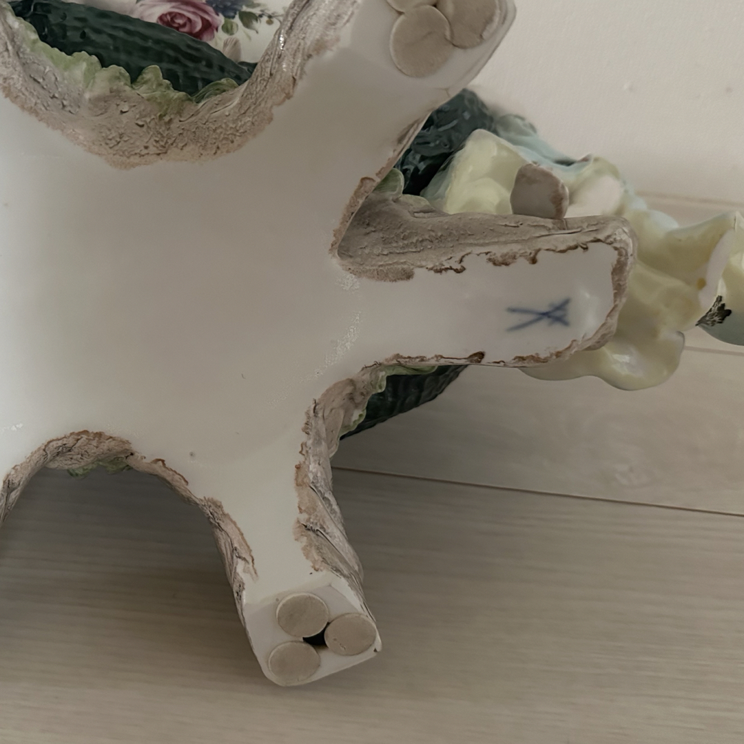 マイセンMeissen 美人天使図コンポート特大45cm