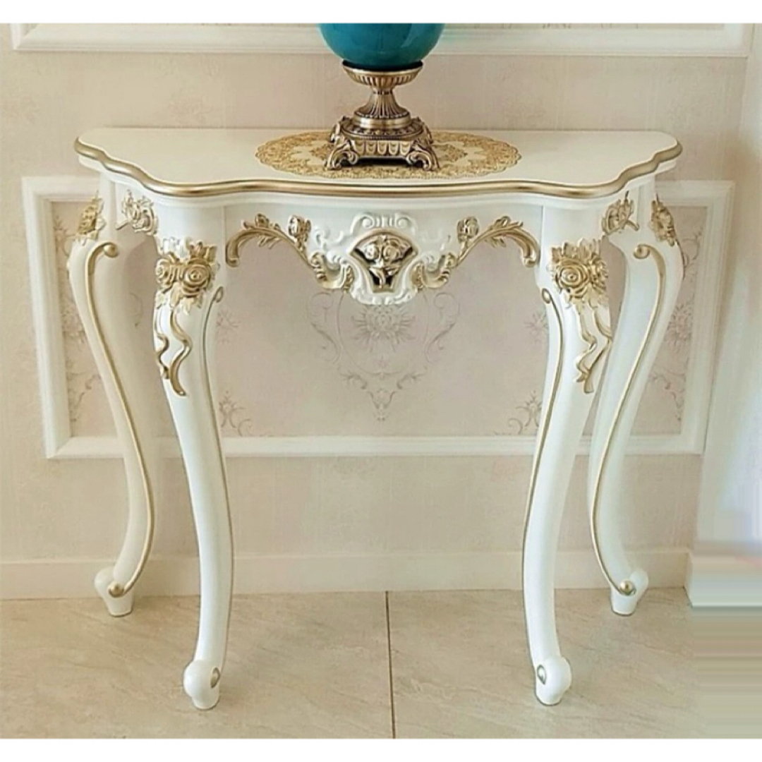 サイドテーブル コンソールテーブル ．玄関テーブル 花台 アンティーク