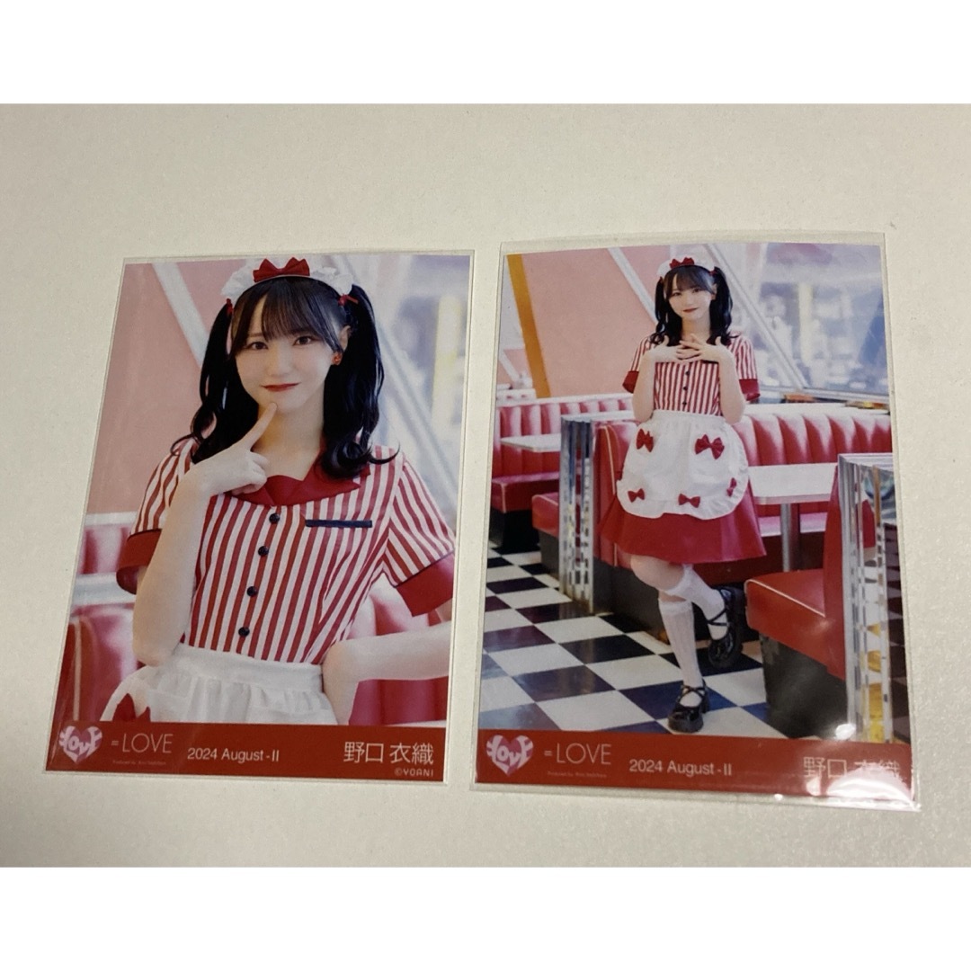 野口衣織 直筆 イコラブ 生写真 仲直りシュークリーム LOVE イコラブ