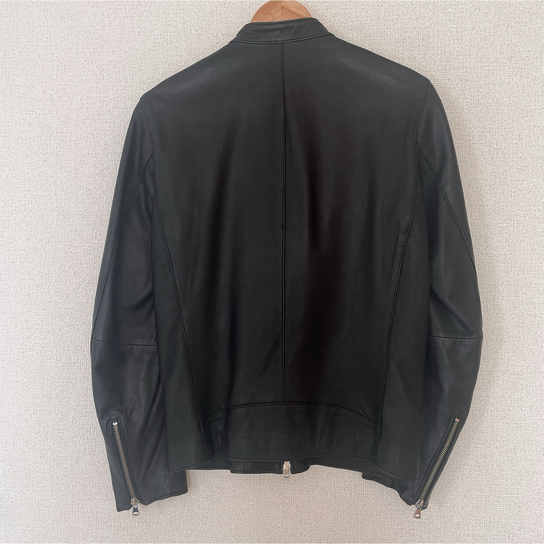 シワ加工・シングル・レザージャケット junhashimoto シワ加工