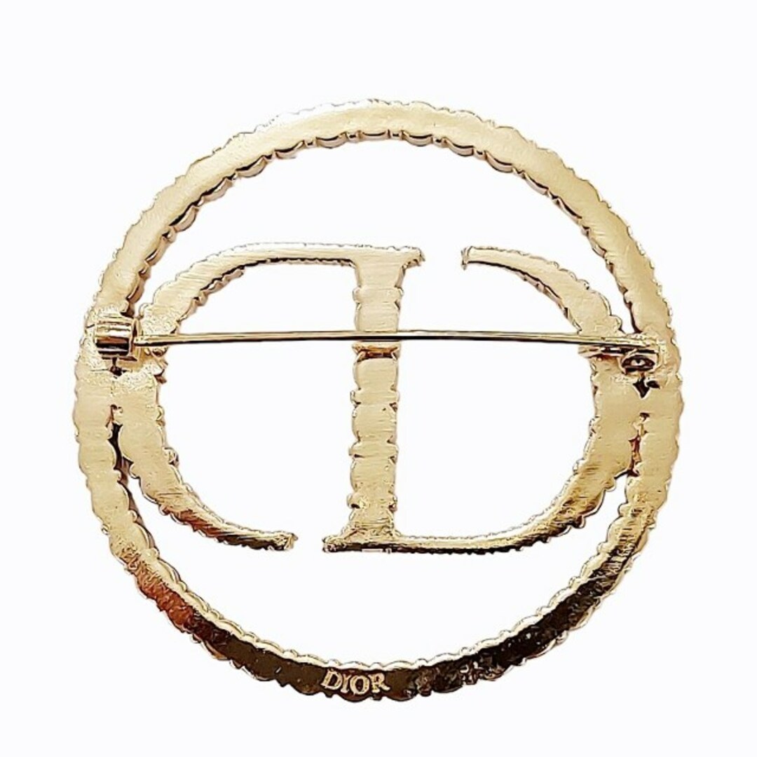 美品】Christian Dior ブローチ CD ロゴ ゴールド サークル 【公式通販】