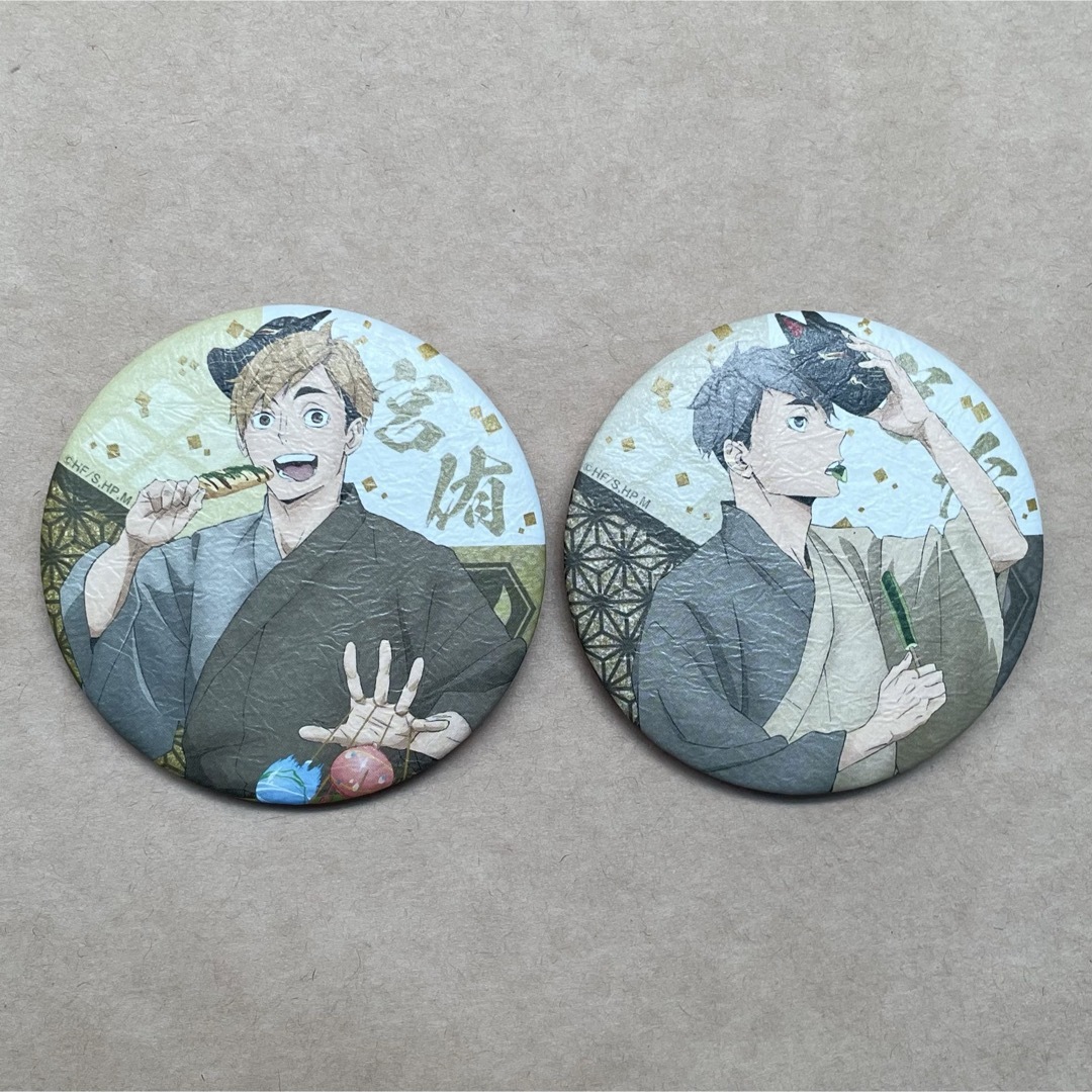 ハイキュー!! 縁日 和紙風缶バッジ 宮侑 ハイキュー!! 縁日