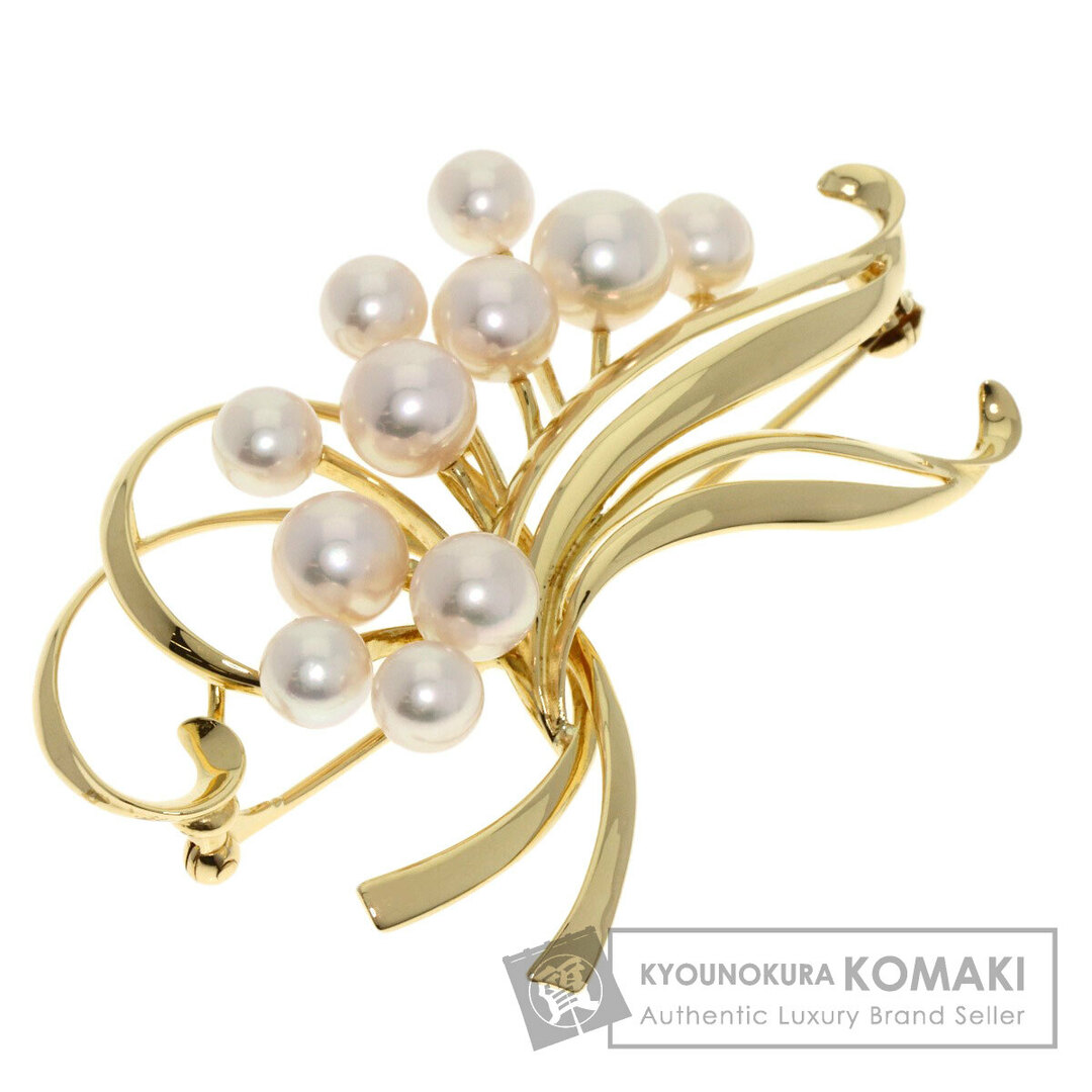 MIKIMOTO ミキモト パール 真珠 ブローチ K18YG レディース [中古]