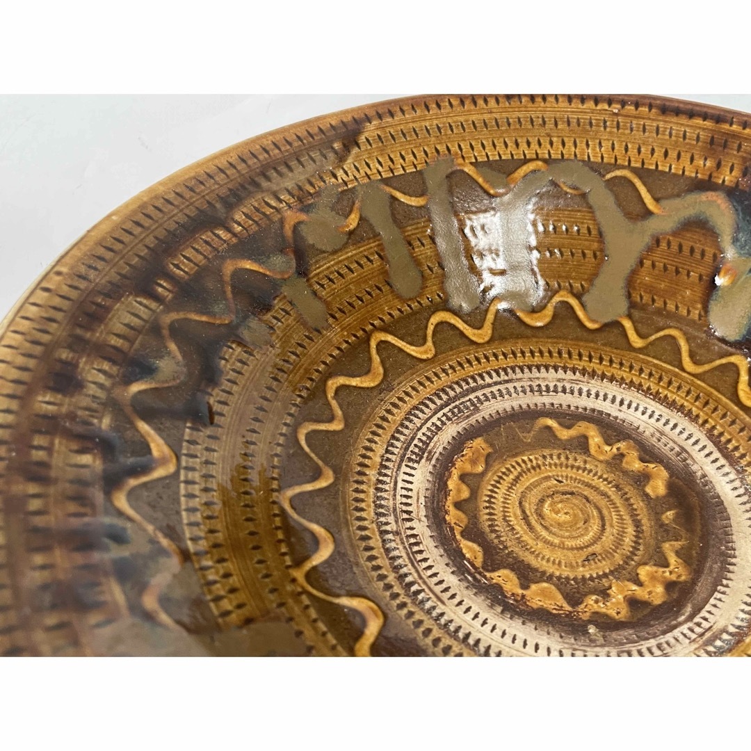 アウトレット 民芸 民藝 手仕事 大分県 小鹿田焼 飛び鉋 深皿 大皿 鉢