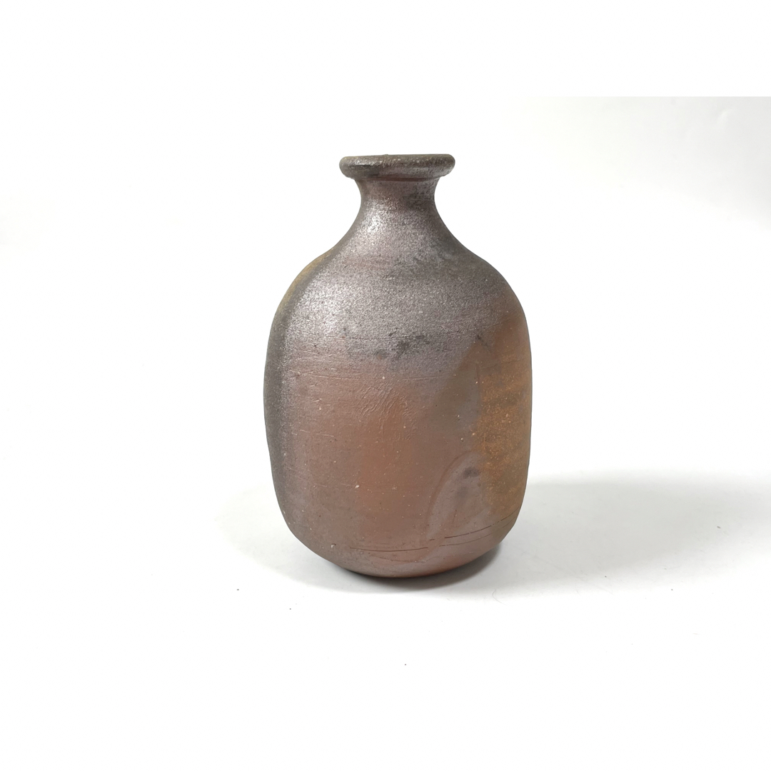 備前焼 人間国宝 藤原雄長男 藤原和作 火襷 盃 共布共箱 N