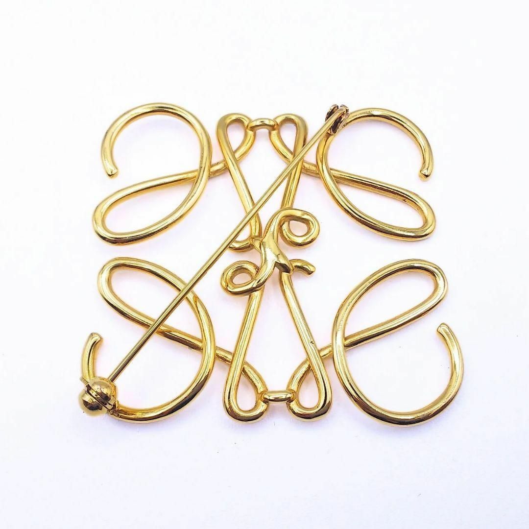 美品ロエベ アナグラムブローチゴールド 【公式通販】