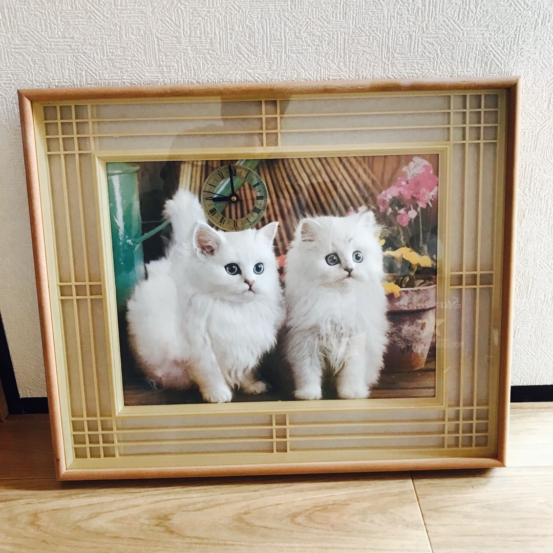 額入り61.0cm 立体壁掛け 仔猫達 （立体画）1154 【公式通販】