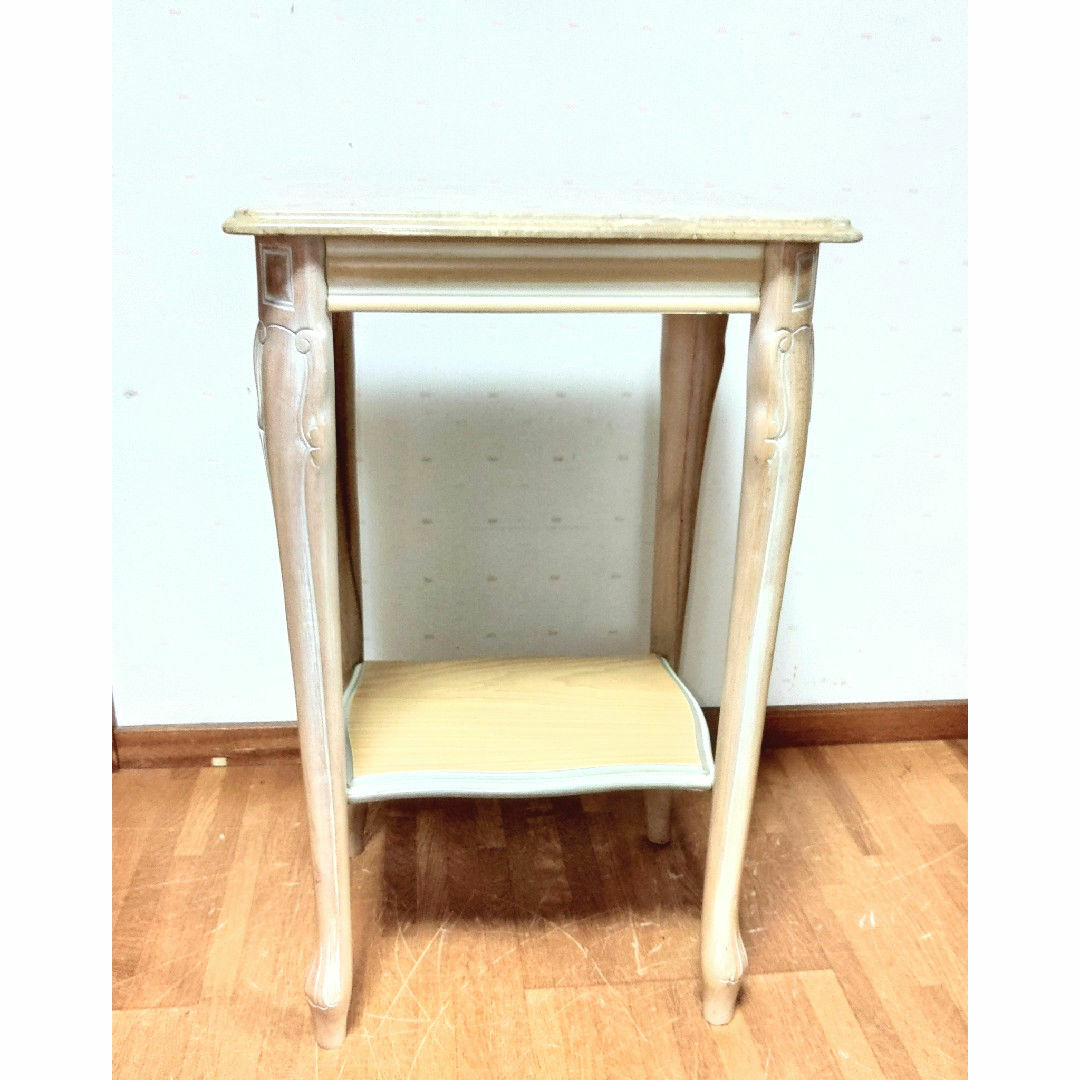 大理石 ロココ調 クラシック 猫脚 コンソールテーブル 電話台 家具