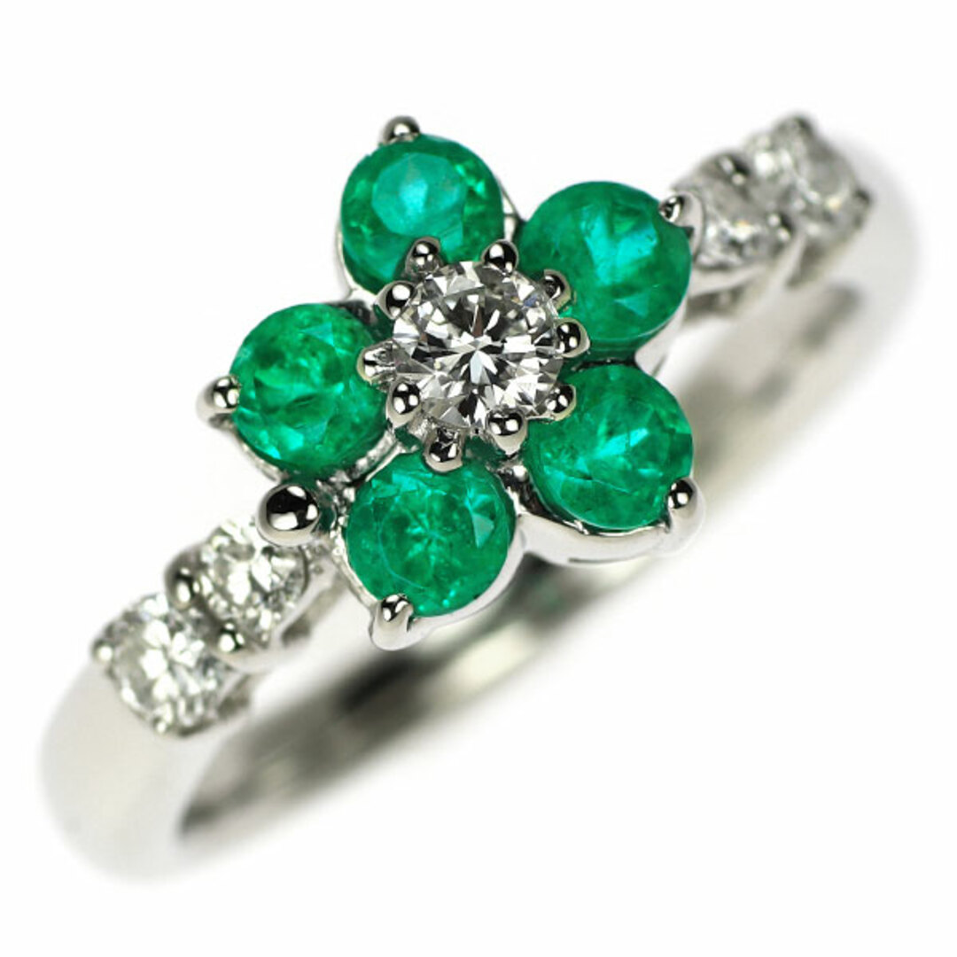 Pm900 0.73 0.43エメラルド ダイヤモンド指輪 重さ約5.6g10号 Pm900