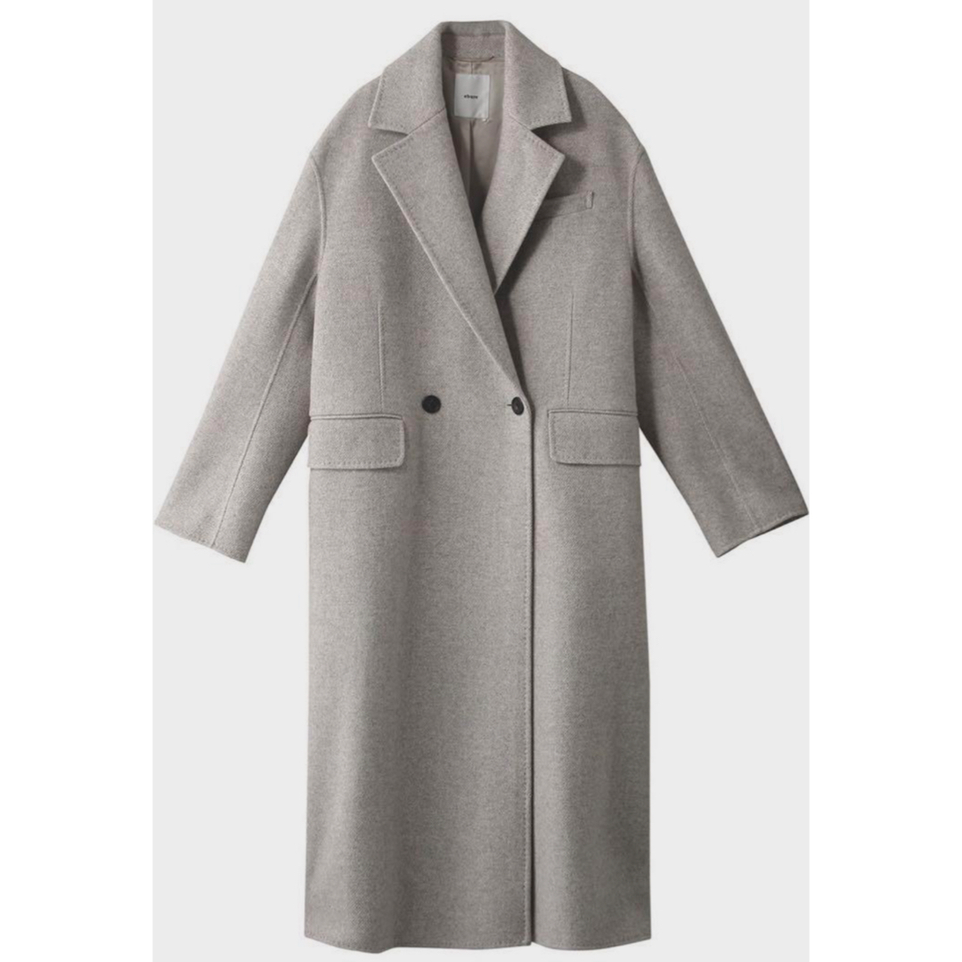 エブールウールツイルリバーダブルチェスターコートグレー38