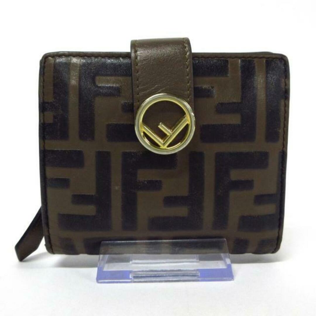 美品✨ FENDI フェンディ 折り財布 がま口 ズッカ柄 ブラウン 【公式通販】