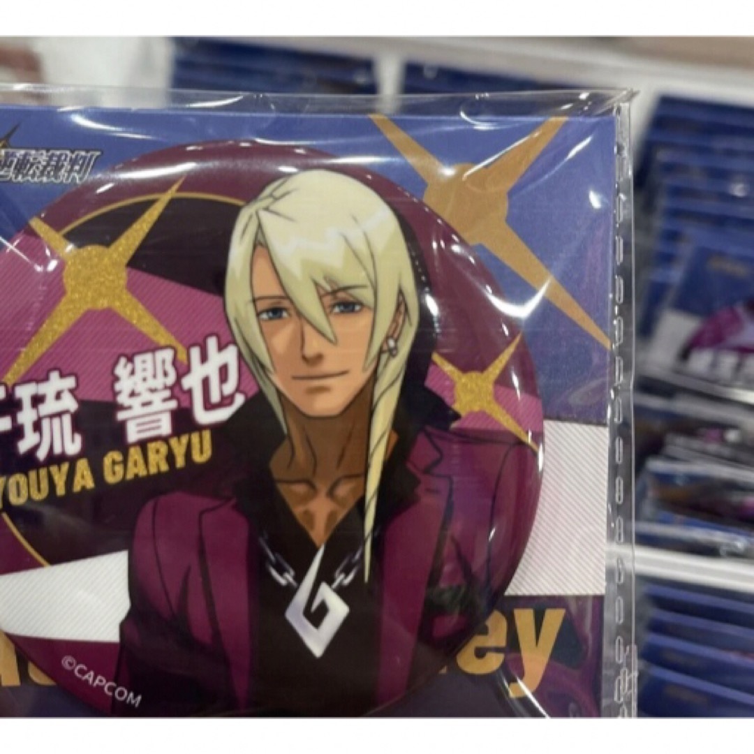 逆転裁判 カプコンカフェ 夏祭り 缶バッジ 牙琉響也 逆転裁判 カプコン