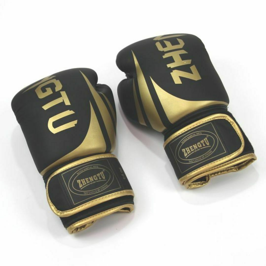 本革レザーパンチタウンBXRボクシングキックムエタイグローブ（黒/白