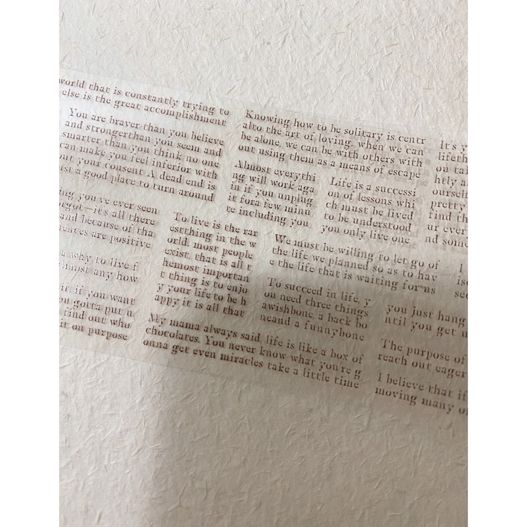 ④♡海外マステ♡ 墨墨若墨 MOMOKO さん 方块英文（亮面PET）の通販 by