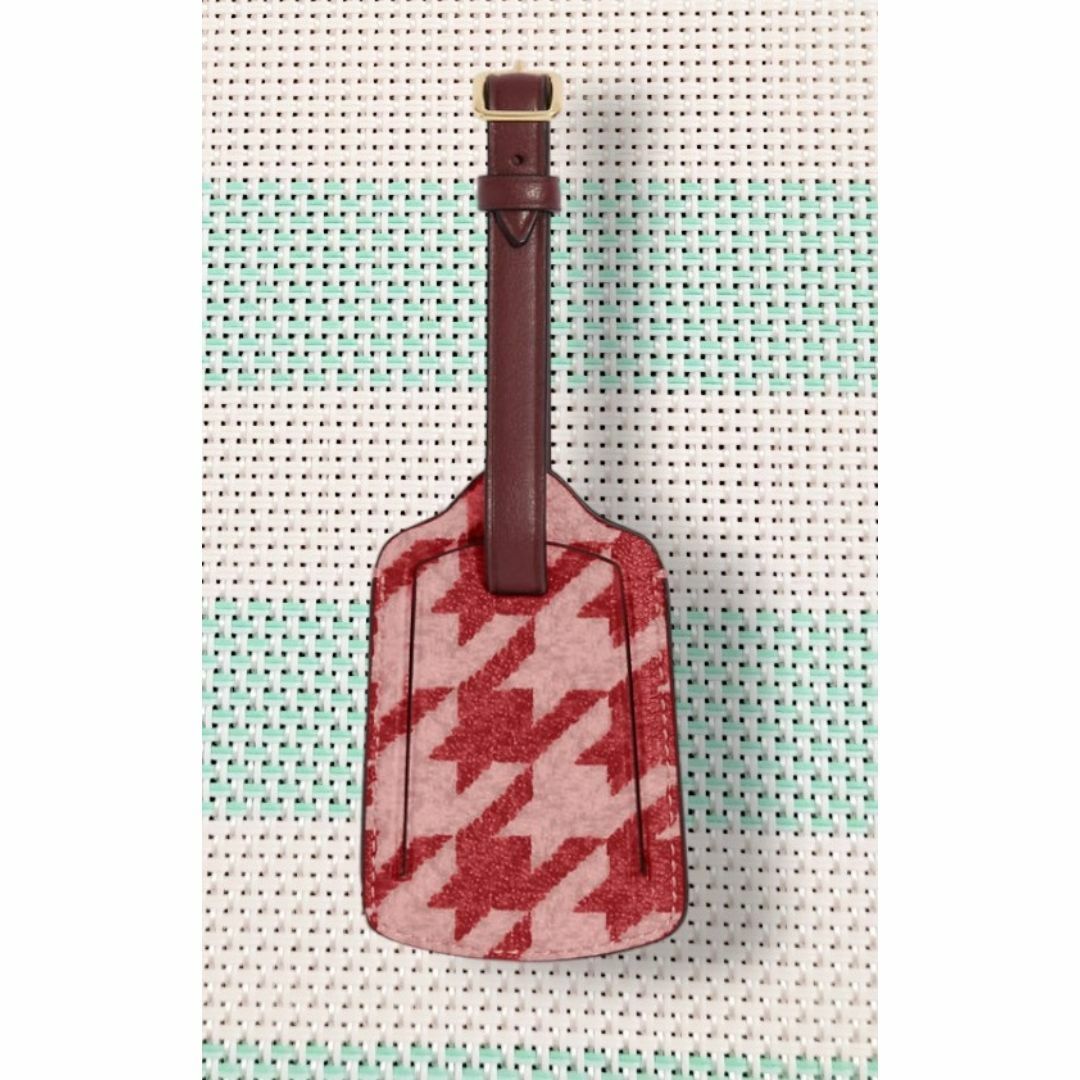 ✨New✨コーチ Coach 千鳥格子柄 Luggage Tag ピンク レッド 【公式通販】
