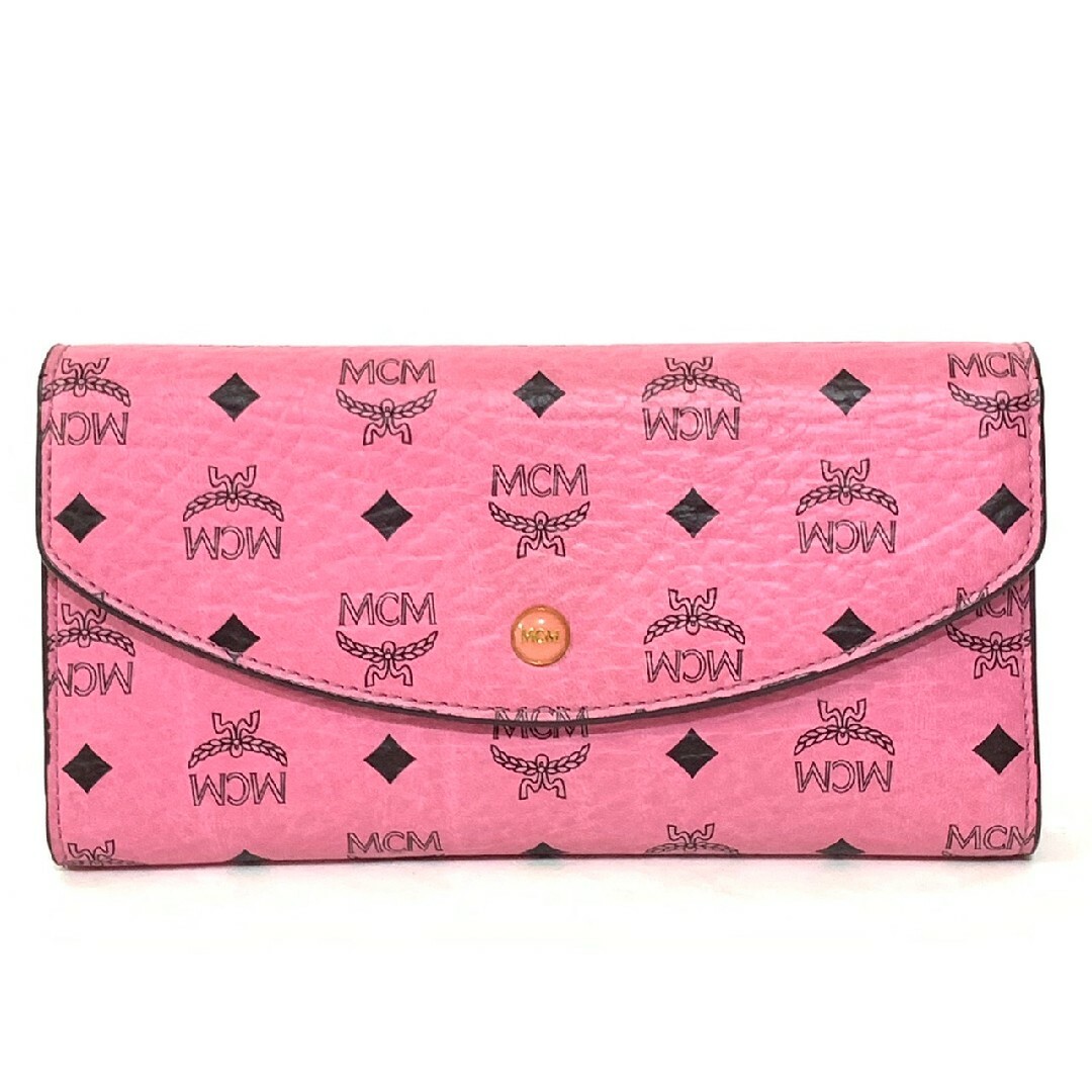 MCM - MCM エムシーエム 三つ折り財布 長財布 5SPT30 ピンクの通販 by