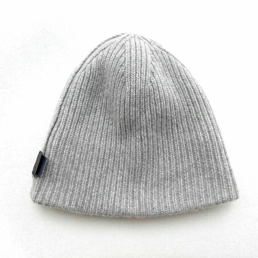 ルイ・ヴィトン LOUIS VUITTON ニット帽 ビーニー ベージュ缶バッチ