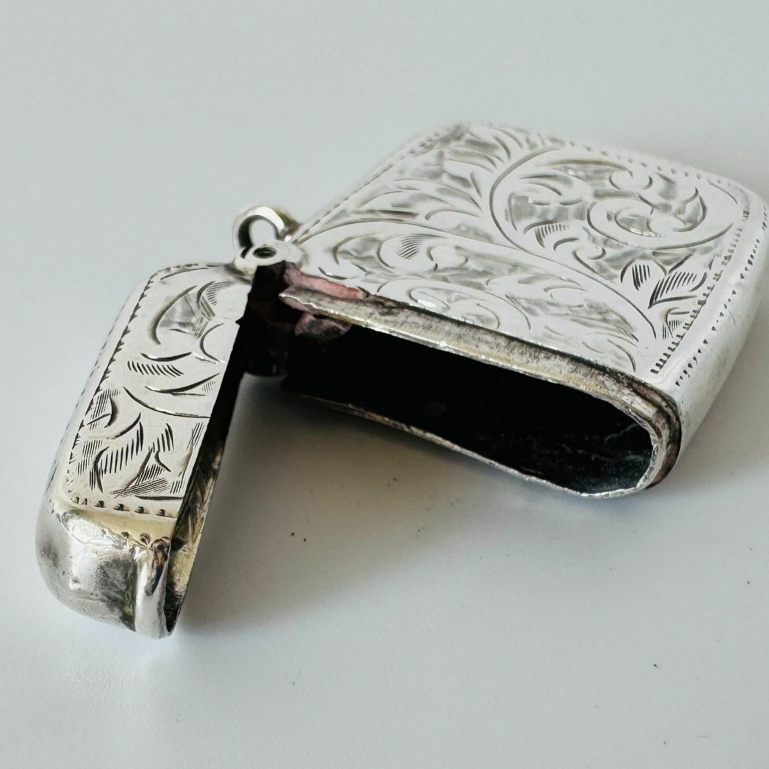 ☆1910年代 英国 ☆アンティーク 純銀製 マッチケース イギリス 925