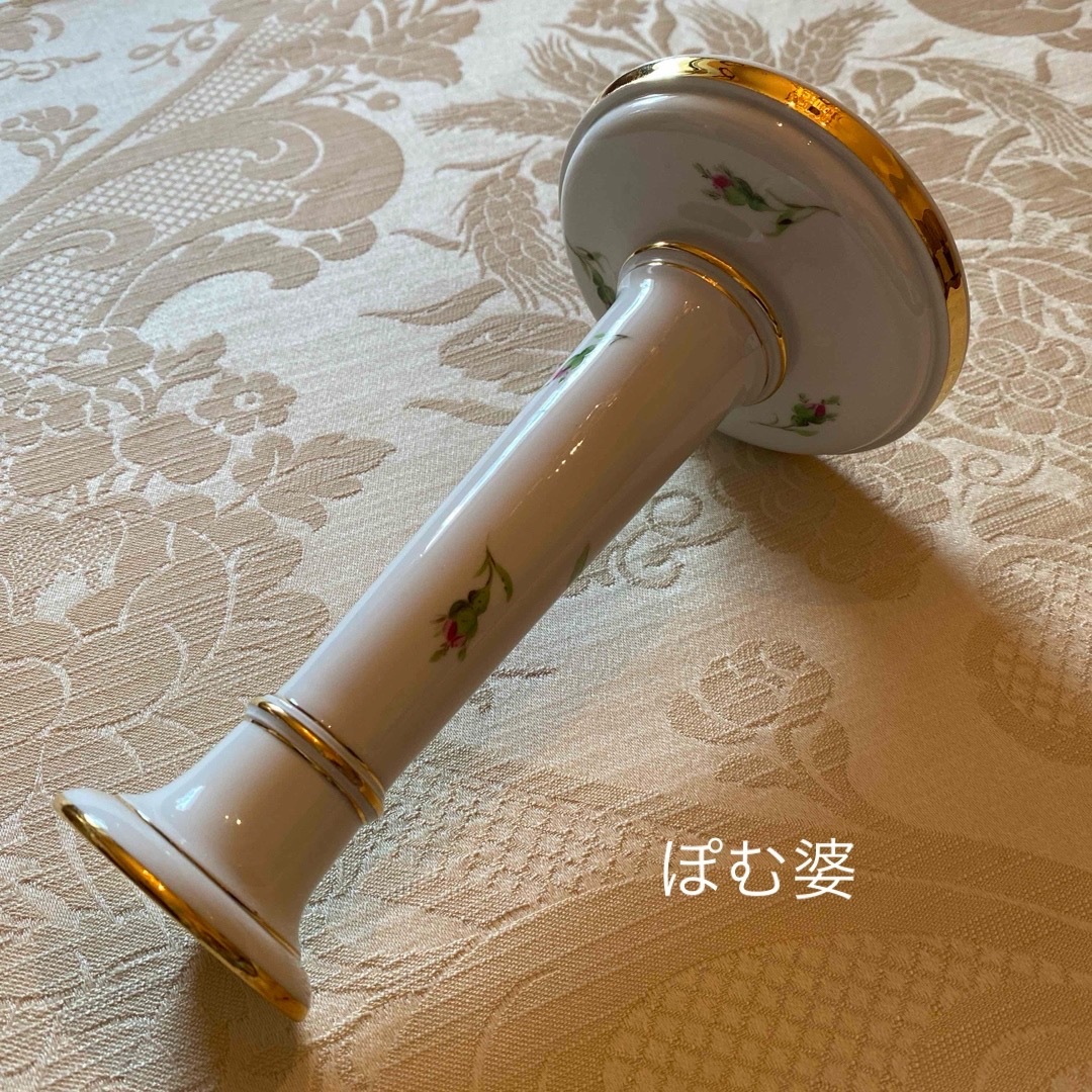 マイセンMeissenキャンドルスタンドピンクローズ