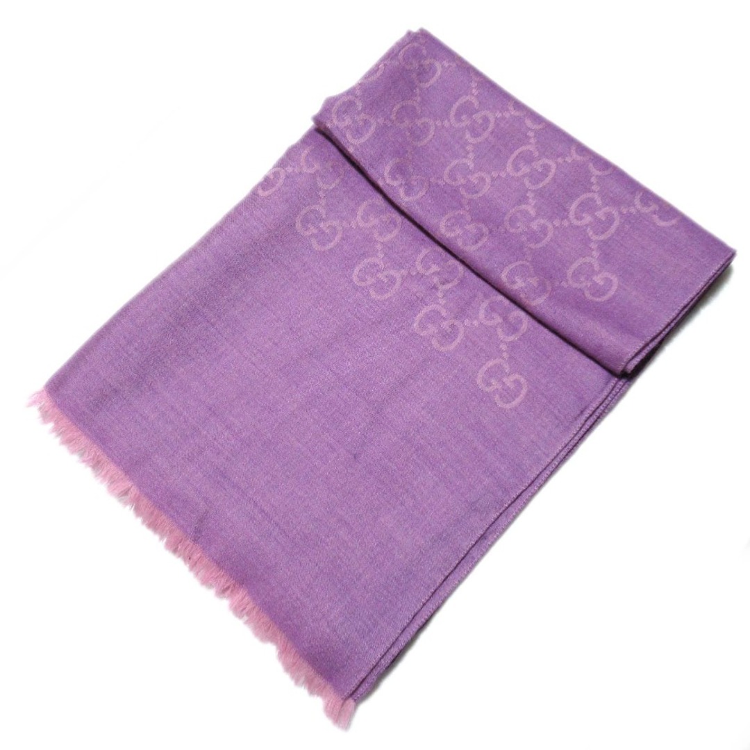 2026年最新GUCCI GUCCI マフラー パープル GG柄 美品 カラー：パープル