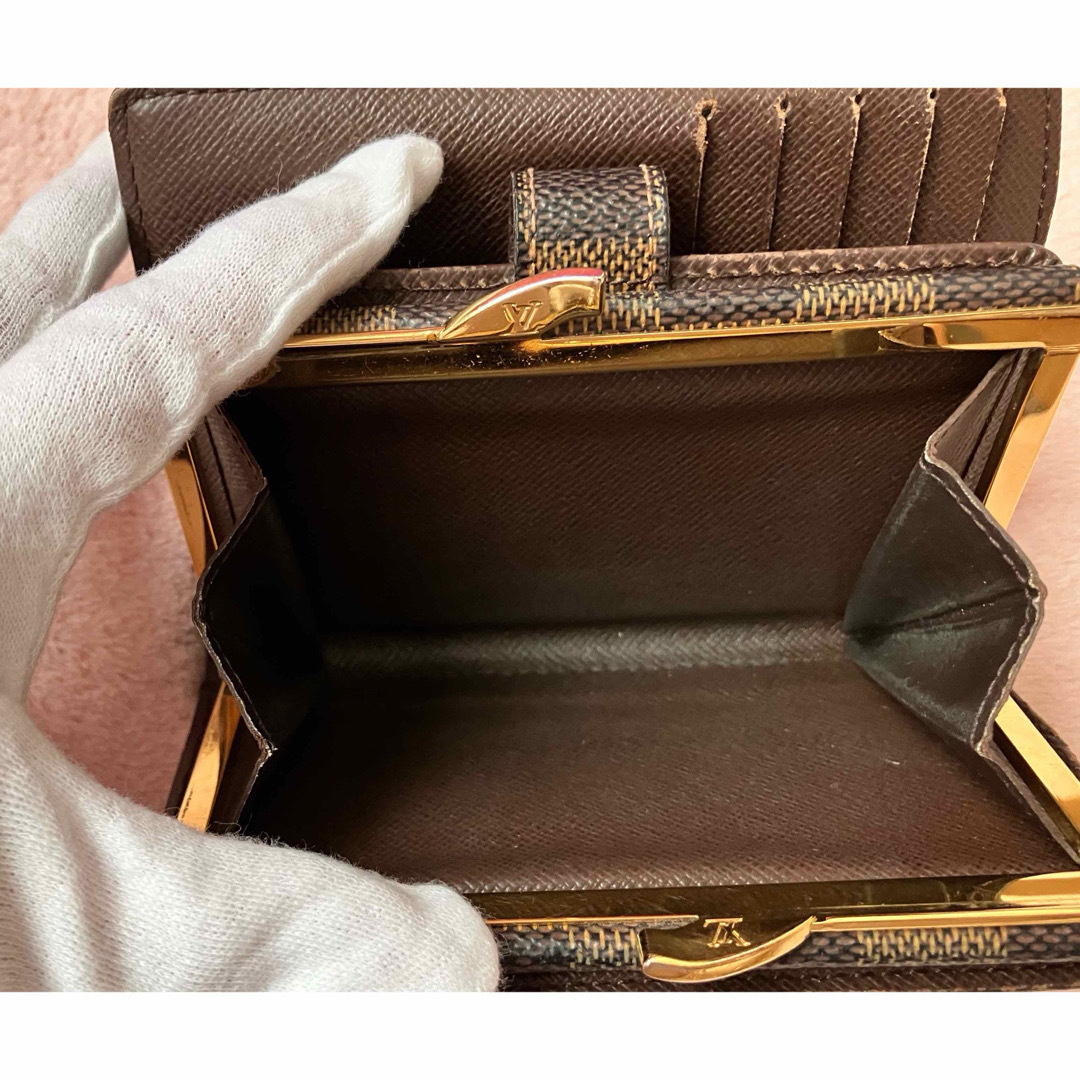 ルイヴィトン がま口 財布 折財布 ヴィエノワ ダミエ アズール 新型