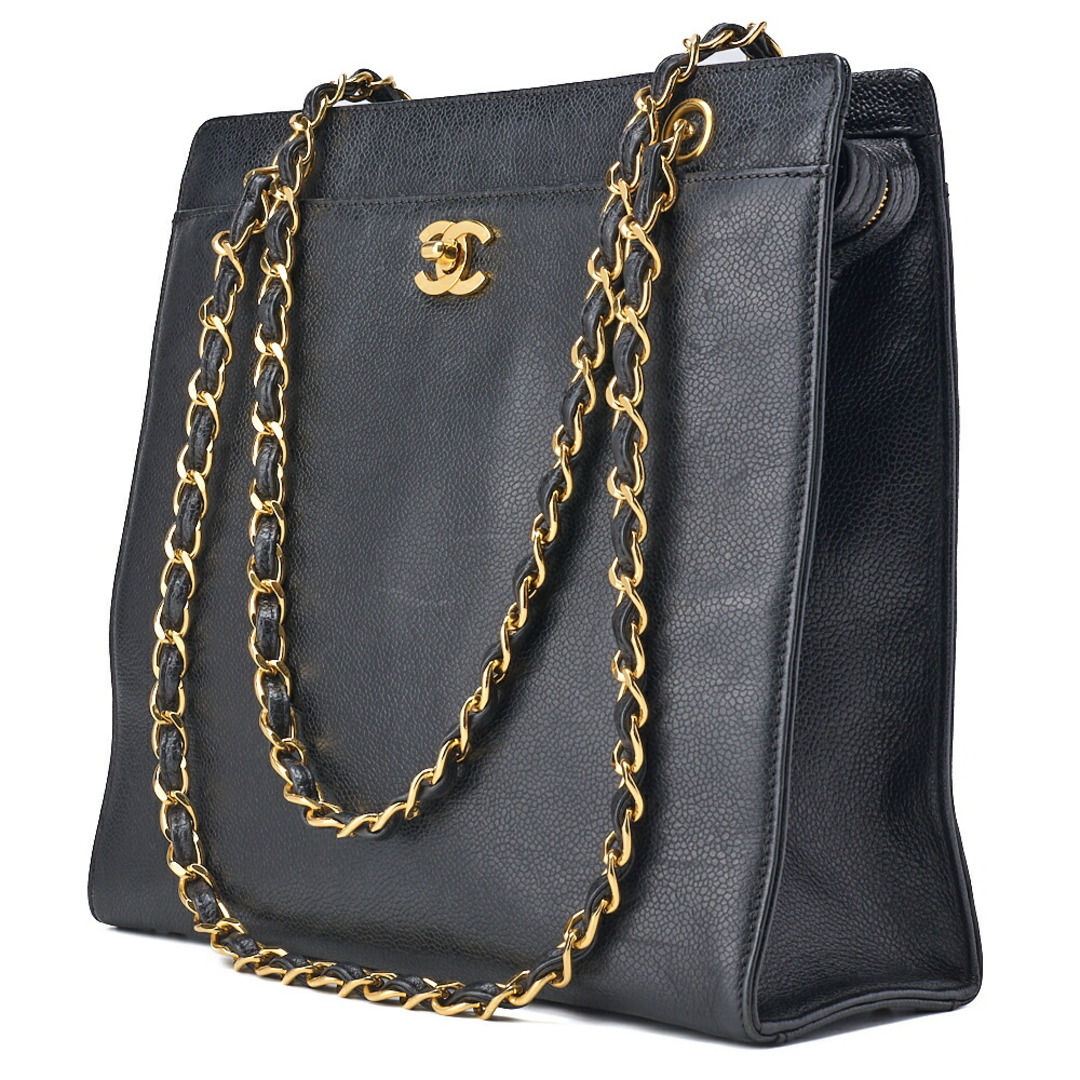 CHANEL シャネル ショルダーバッグ トートバッグ キャビアスキン 黒