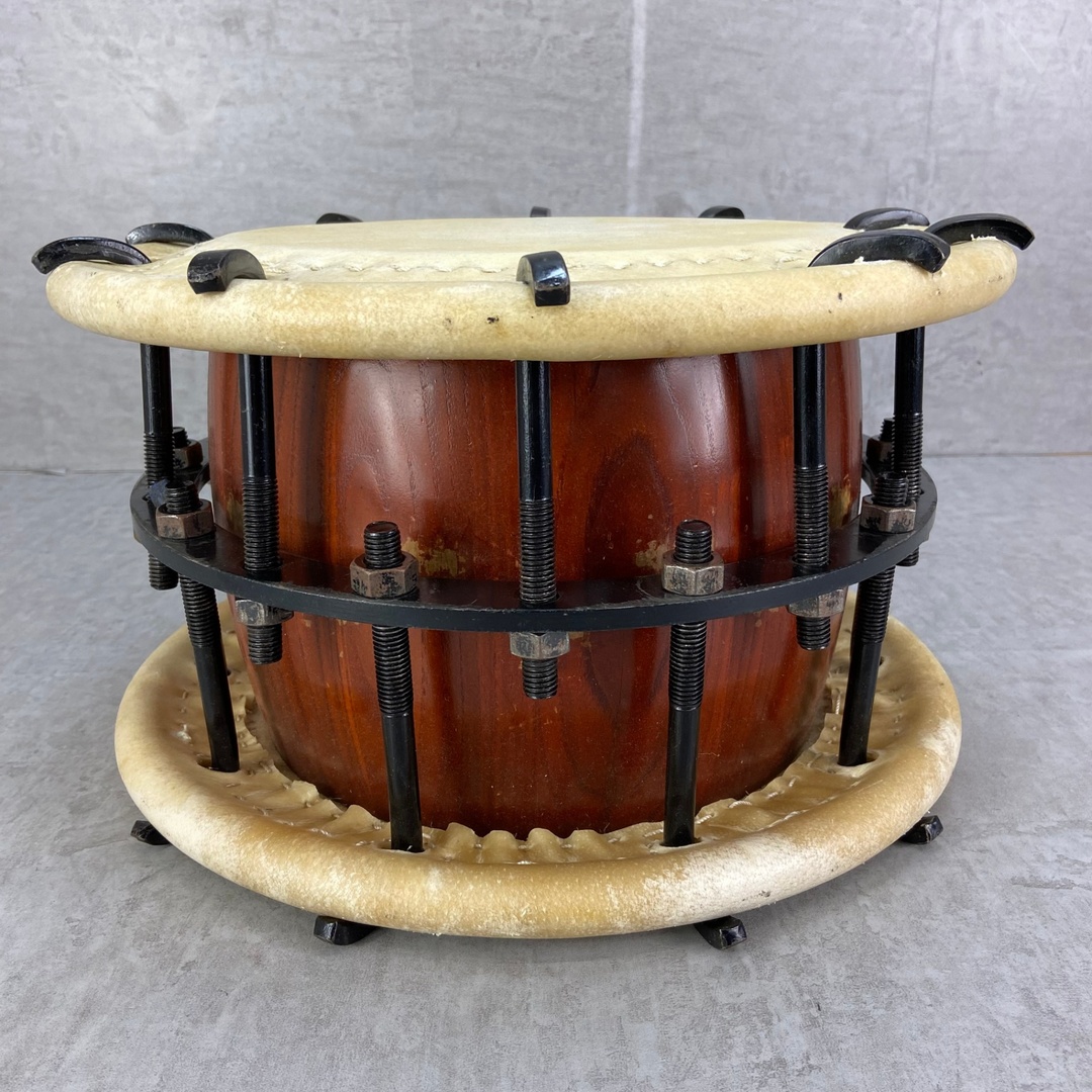 締太鼓 ボルト締め 附締太鼓 和太鼓 3丁掛け 7寸 立奏台付き 厚み約