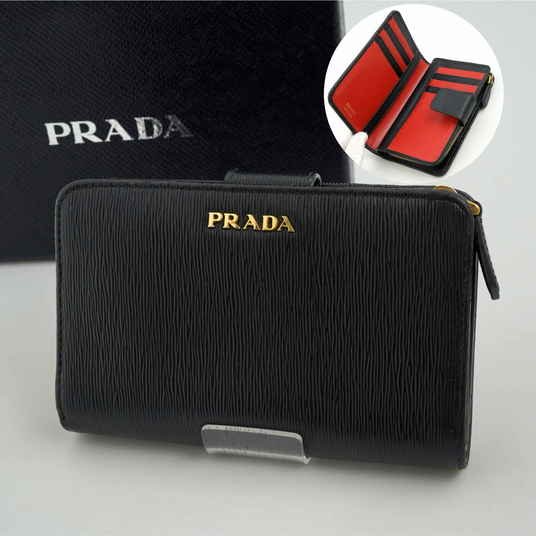 ✨未使用に近い・保証書付き✨ PRADA ミニ財布 サフィアーノレザー L字