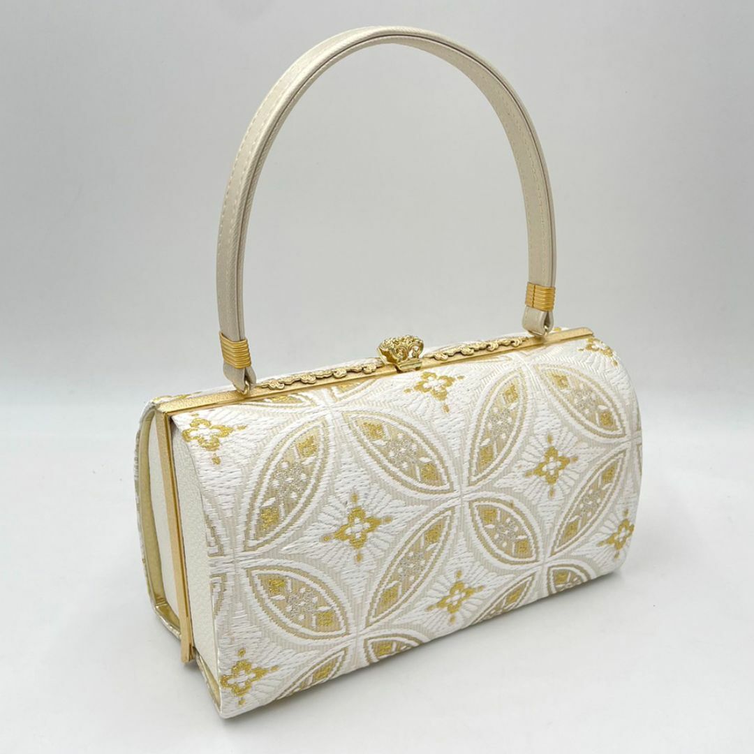 フォーマル礼装用振袖 日本謹製 西陣織草履バッグセット 七宝柄金