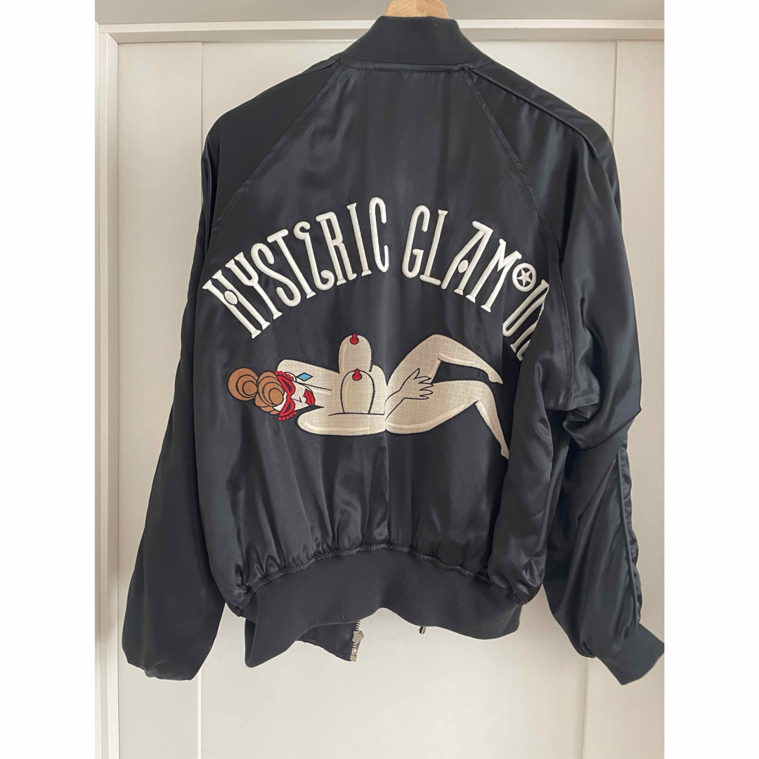 即完売 希少 ヒステリックグラマー レザージャケット 刺繍ロゴ入り
