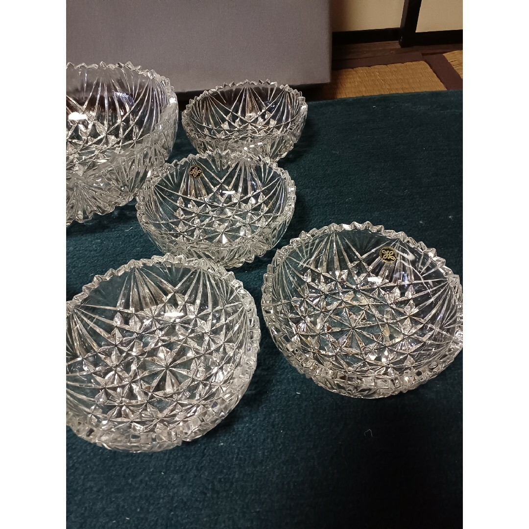 ボスポラスクリスタルボウル30.5cm 昭和レトロ アンティーク