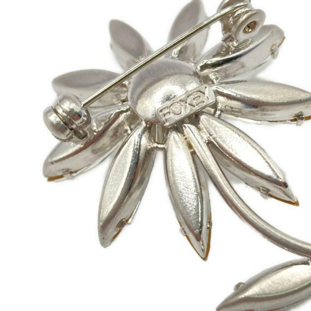 FOXEY お花ブローチ ゴールド&シルバー