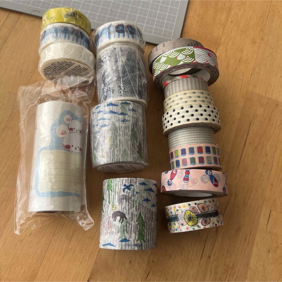 ミナペルホネン マスキングテープ 12個 ハナコ×4 シエスタ×4 ワンデイ×4 mt