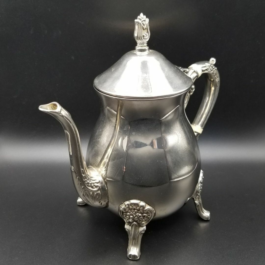 英国 ヴィンテージ Grenadier シルバープレート ティーポット 猫足