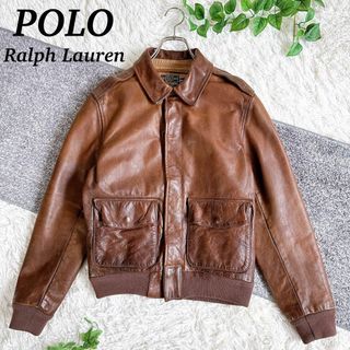 Polo by Ralph Lauren ブラウン レザージャケット A2 POLO RALPH