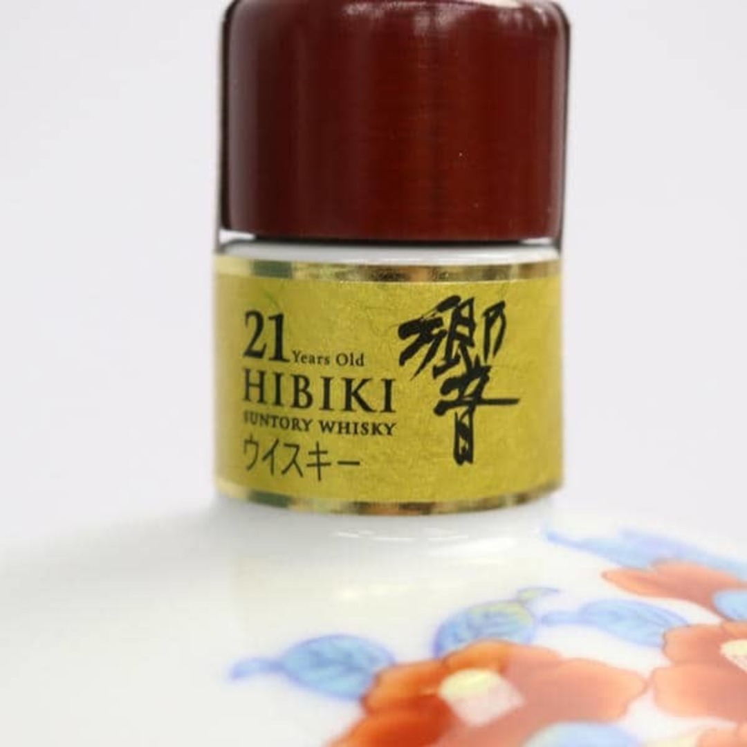 SUNTORY サントリー 響21年 有田焼 色絵椿柴垣文筒形瓶 スペシャル